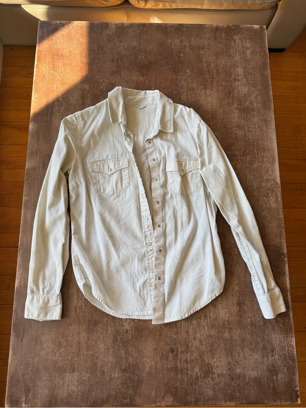 aerie Light Cream Button-Down Shirt